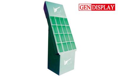 China Durable And Sturdy Green Cardboard POP Display Stand For Gift Promotion for sale