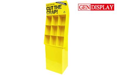 China Yellow Printing Cells POP Floor Display Stand Easy To Assembly For Stores for sale