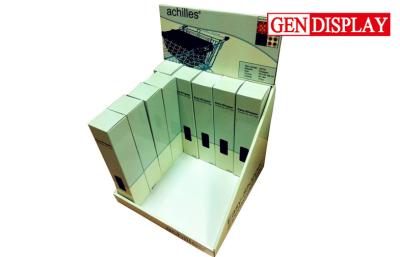 China Flatten Packaging  Cardboard  Countertop Display Unit For Supermarket Promotion for sale