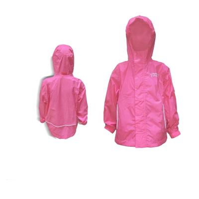 China Fuzhou Custom Cheap High Quality Fashion Nylon Flight Child's Children's Waterproof Raincoat for sale