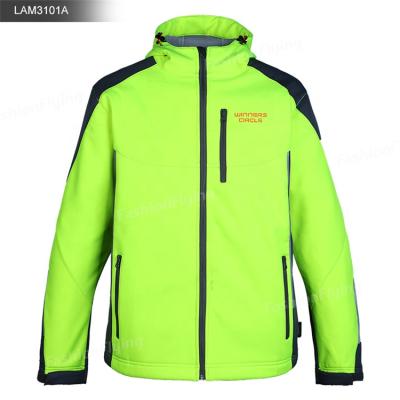 China Waterproof Mens Workwear Softshell Jacket Hooded Fleece Striped Waterproof Tactical Coat To Increase Softshell Jacket for sale