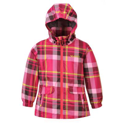 China Waterproof Striped Hooded Trench Coat Wind and Moisture Proof Girls Trend Casual Trench Coat Kids Anorak for sale