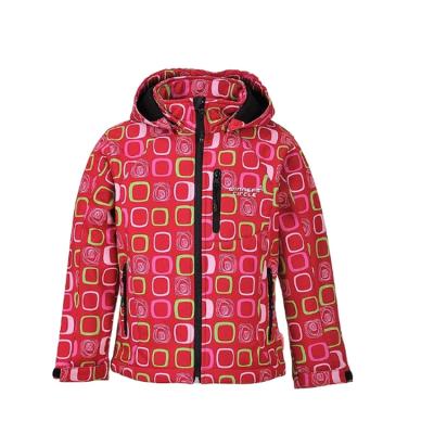 China Children Clothing Colorful Warm Soft Fleece Shell Girls Jackets With Hood Waterproof Kids Clothes for sale