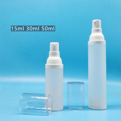 China New Style Cosmetic 15ml 30ml 50ml Frosted Airless Bottle Cosmetic Underbottling AS Plastic Bottle for sale