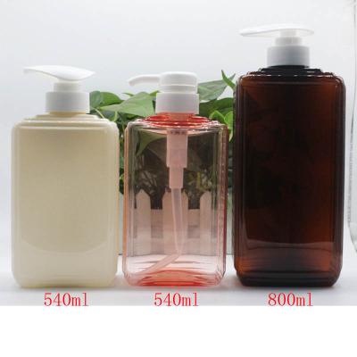 China 540ml 800ml Cosmetic Daily Chemical Shower Gel Bottle Conditioner And Shampoo Bottle Plastic Bottle for sale