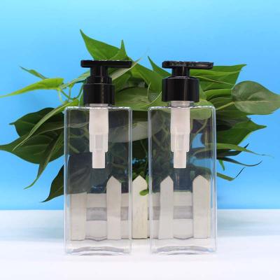 China Wholesale Custom Square Transparent Pet Gel Shower Bottle Plastic Shampoo 320ml Bottle Cosmetic Bottle for sale