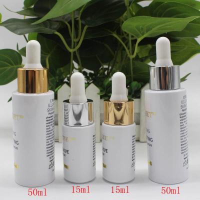 China 15ml 30ml 50ml PET Bottle Cosmetic Essential Oil Hyaluronic Acid Stock Essence Dropper Bottle for sale