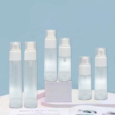 China 15ml 30ml 50ml PET Cosmetic Airless Plastic Bottle Foundation Liquid Sub Bottle, Lotion Toner Spray Bottle for sale