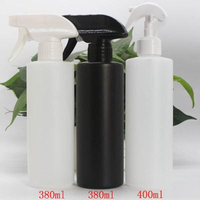 China Household Products 380ml 400ml Cylinder Spray Bottle Matte Black Spray Bottle Disinfectant Spray Bottle for sale