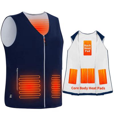 China Casual Heated Fleece Vest Battery Charged USB Electric Heated Hunting Vest For Men And Women for sale