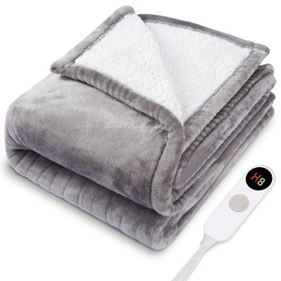 China Other Electric Throw Blanket Heated - Soft Electric Blanket For Couch , 5 Heat Settings Mow Blanket With 3hours Timer Auto Cut for sale