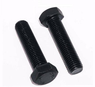 China DIN933 Steel Hex Head Bolt 8.8 Bolt With Black High Strength for sale