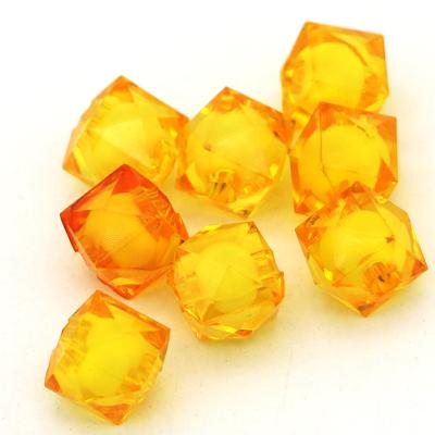 China Modern Custom Beads 10MM Square Charms Cube Shaped Acrylic Beads Beads For Jewelry Making Necklace for sale