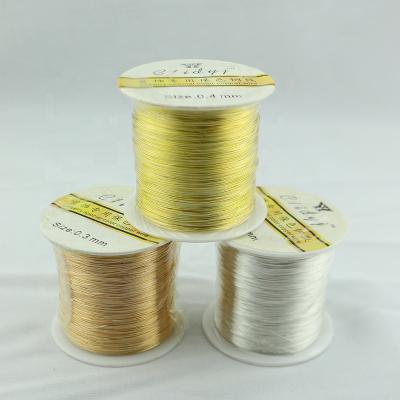 China 0.2mm-1.0mm Viable Wholesale Wire Metal Colored Copper Beading Thin Wire For DIY Craft Jewelry Making 250g /Roll for sale