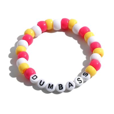 중국 Handmade Colorful Letter Casual/Sporty Kids Beaded Bracelet Fashion Bangle Custom Jewelry Accessories For Women 판매용