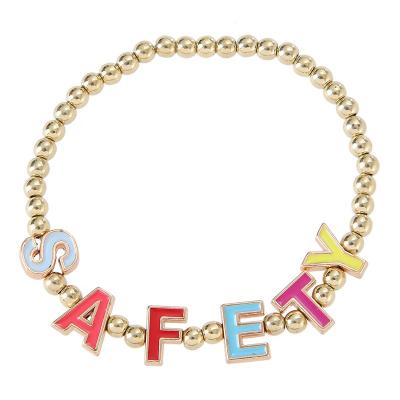 중국 Casual/Sports Creative Alloy English Letter Beaded For DIY Jewelry Accessories Necklace Bracelet Spacer Beads 판매용