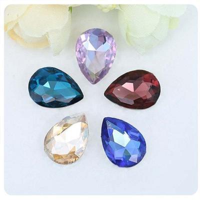 China Drop Modern Wholesale Rhinestone Water Transparent Glass Rhinestone For DIY Nail Art Jewelry Accessories for sale