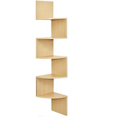 China Best Viable Wholesale Price Wooden Wall Mount Corner Zigzag Wall Shelf for sale