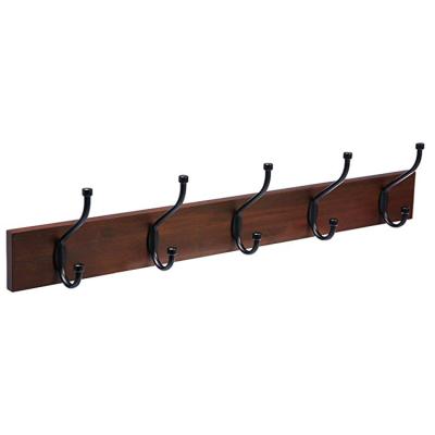 China Entryway Wall Coat Rack Durable Rustic Wood For Bathroom Accessories Storage for sale