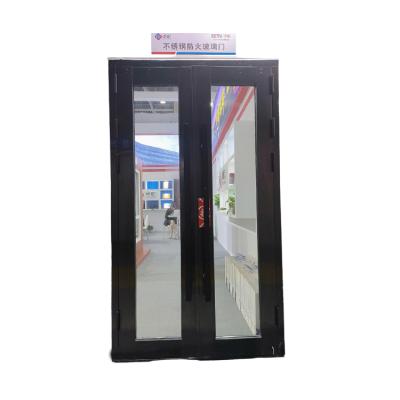 China Modern Professional Manufacturer Fire-Rated Glass White Sliding Aluminum Fire Door for sale