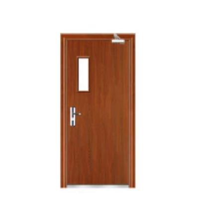 China Factory Supply Attractive Price Modern Fire-Rated Hardwood Timber And Glass Door for sale