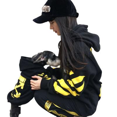 China JXANRY Stocked Equipment Clothing Fashion Biped Dog and Cat Parent-child Hoodie Clothes Logo Pet for sale