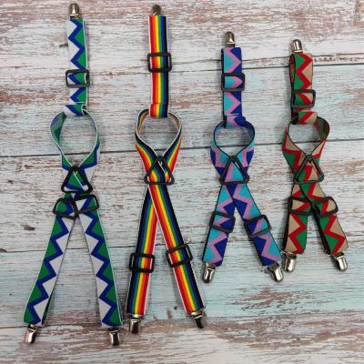 China JXANRY Custom Wholesale Rainbow Design Nylon Fashion Collar Dog Harness And Leash Set for sale