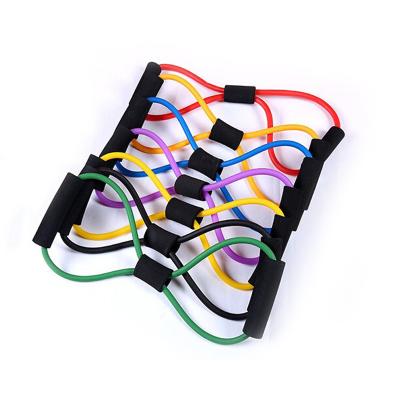 China 8 Word Chest Expand Elastic Rope Chest Expander Yoga Pilates Sports Fitness Belt Resistance Band Durable 8 Shaped Multicolor for sale