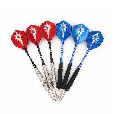 China Professional Straight Stainless Iron Barrel Darts With Dart Flights And Steel Case Tip Darts Set for sale