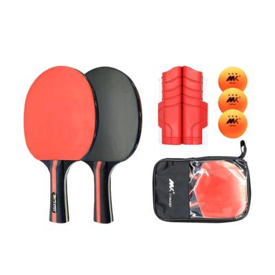 China For Beginner Learning Practice Table Tennis New Racket Set Ping Pong Paddle Net With Carry Bag And 3 Balls for sale