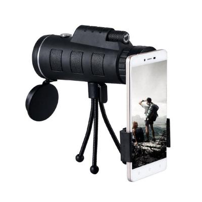 China Wholesale Monocular Promotional Gift Mobile Phone Monocular Telescope 40*60 With Clip Pint Tripod WYJ11111 for sale