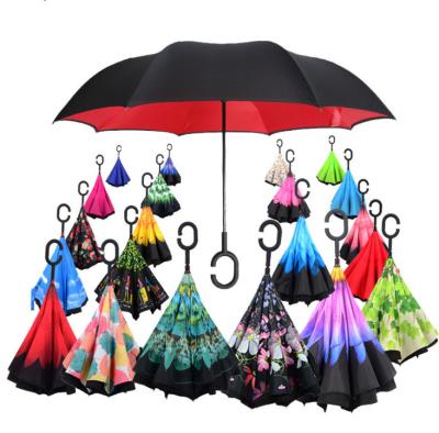 China Modern Promotional Folding Inverted Reverse Umbrella for sale