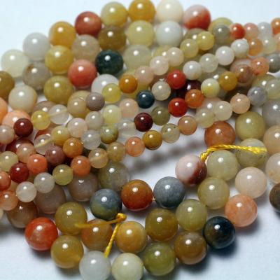 China For DIY jewellry natural quartzite jade 6mm, 8mm, 10mm loose stone beads for jewelry making design DIY for sale