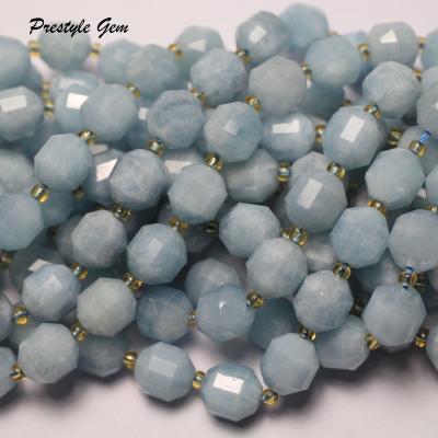 China For DIY jewellry wholesale natural blue green faceted energy column loose beads for sale