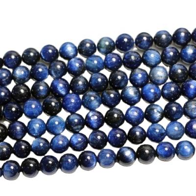 China Gemstones A+ 6mm Brazil Kyanite Natural Semi-precious Gemstone Loose Stone Beads For Jewelry Making Bracelet for sale