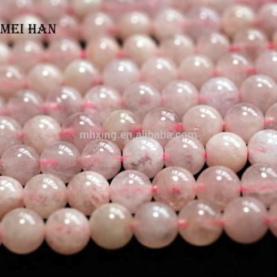 China Wholesale Design Natural Mineral Morganite Jewelry Semi Precious Gemstone 6mm Beads Stone For Jewelry Making Bracelet for sale