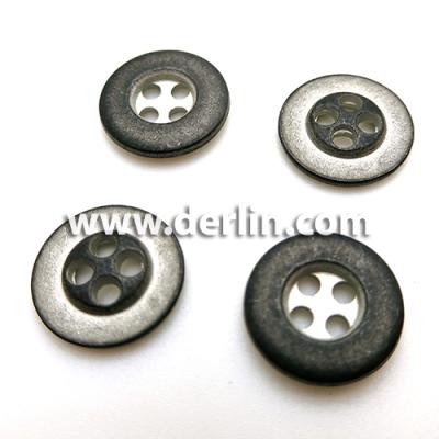 China Anti Tin Plating Antique Vintage Jeans Dry Cleaning Denim 4 Hole Silver Button for sale