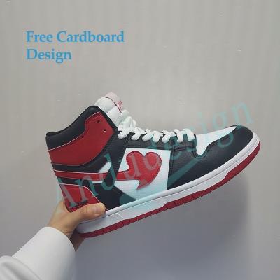 China Fashion Trend Factory Wholesale Custom Shoes Brand Casual Genuine Leather Men's Basketball Style Walking Shoes for sale