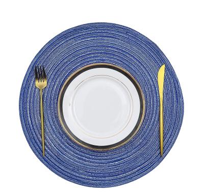 China Various Viable Promotional Goods Using Washable Round Woven Braided Cotton Place Mat Set for sale