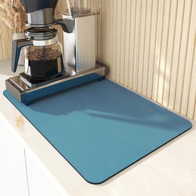 China Newest Design Good Quality Large Size Silicone Draining Tray Heat Resistant Insulation Pot Place Mat Dish Draining Pad for sale