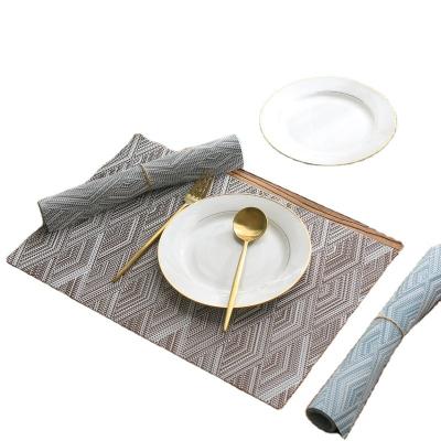 China Sustainable High Quality Durable Using Various Good Quality High Grade Single Rectangular PVC Set Mats For Dining Table for sale