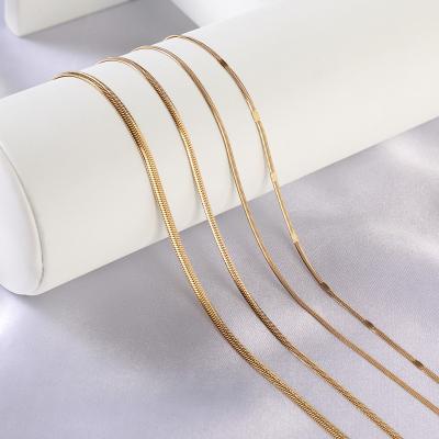 China There Are Not Custom Men's Adjustable Choker Women Stainless Steel Necklace Gold Snake Fishbone Chain for sale