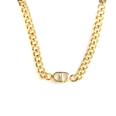 China Hiphop Jewelry Figaro Chain 18k Gold Plated Stainless Steel 2021 New Logo Necklaces Bohemia Geometric Necklace Custom Made for sale