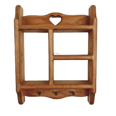 China Sustainable High Quality Home Decoration Hanging Wooden Shelf for sale