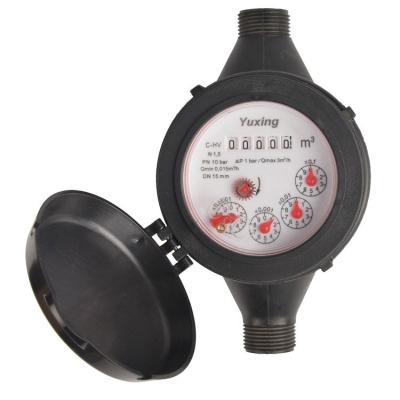 China DN15 Rotary Piston Plastic Body Volumetric Plastic Water Meter for sale