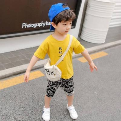 China Fashionable Hip Hop Summer Kids Clothing 2 Pieces Short Sleeve T-shirt And Ultra-thin Shorts Baby Boy Clothes Sets for sale