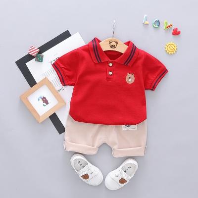 China Summer Kids Casual Clothing Sets 2 Pcs Baby Boy Polo T-shirt And Shorts Casual Short Sleeve Set Kids Clothes 2021 for sale