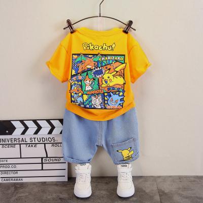 China New Arrival Casual Kids Clothes New Pattern Boy Cotton Print Shirts Sets For Summer Casual Style Shorts Sleeve Outfits for sale