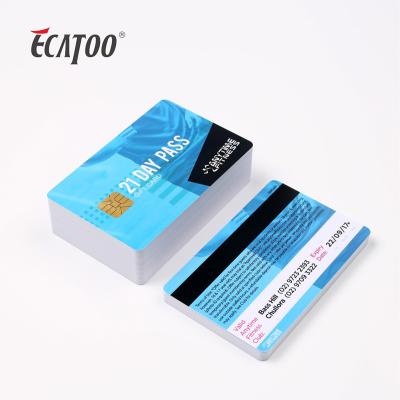 China High quality supermarket factory wholsales customize printing pvc cr80 magnetic card gift voucher with chip for sale