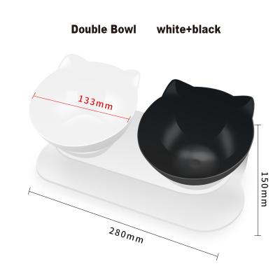 China Factory Direct Selling Viable Amazon Style Single Double Double Raised Modern 15 Degree Tilts Dog Cat Food Bowl for sale